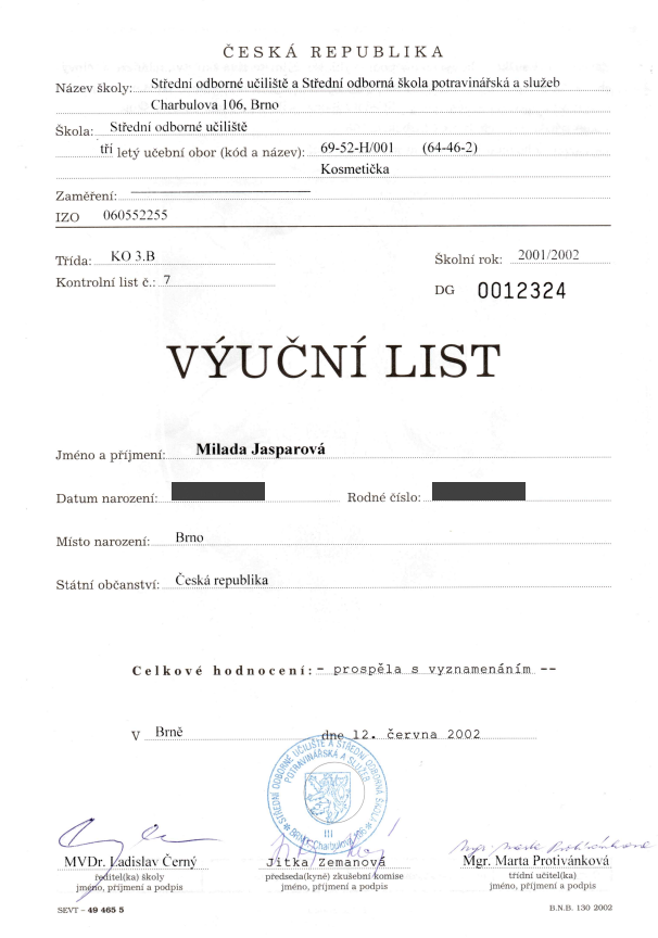 Výuční list