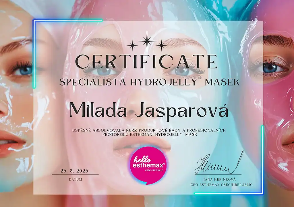 Certifikát Hydrojelly mask