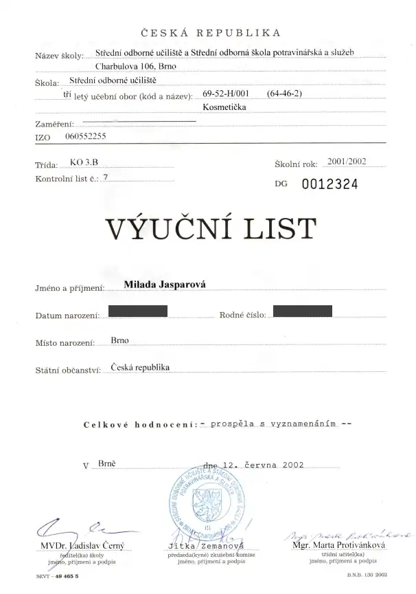 Výuční list